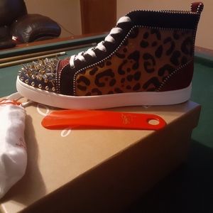 Men size 11 Leopard Christian Louboutin shoes